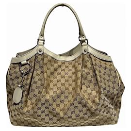 Gucci-Gucci GG Canvas Sukey Tote Bag-Beige,Cream