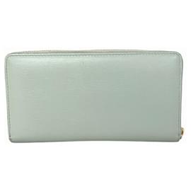 Gucci-Gucci Pale Green Leather Long Wallet-Other