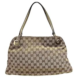 Gucci-Gucci GG Canvas Tote Handbag-Beige,Cream