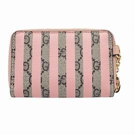 Gucci-Gucci GG Supreme Coin Purse-Pink,Beige