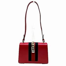 Gucci-Gucci Sylvie 421882 Shoulder Bag-Red