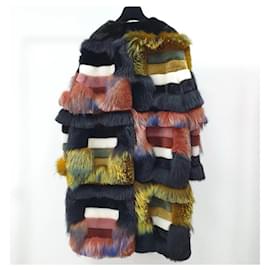 Fendi-Fendi  Fendi Fur Fall 2015/16 Coat Sz.42-Multiple colors