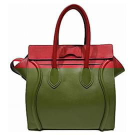 Céline-Celine Luggage Mini Shopper Bag-Red