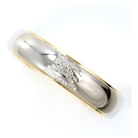 Burberry-Burberry PT900 K18YG Band Ring-Golden,Other