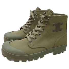 Céline Celine Patapan Canvas Wanderschuhe Größe 37 Khaki