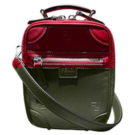 Fendi-Fendi Zucchino Crossbody Shoulder Bag-Red