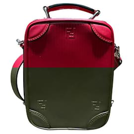 Fendi-Fendi Zucchino Crossbody Shoulder Bag-Red