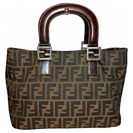 Fendi-Fendi Zucca Pattern Handbag-Brown