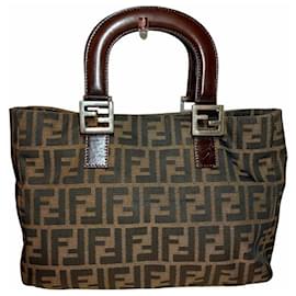 Fendi-Fendi Zucca Pattern Handbag-Brown