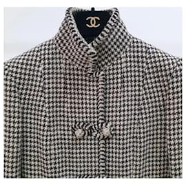 Chanel-CHANEL AW15 Houndstooth Fantasy Tweed Jacket Blazer  Sz.38-Multiple colors