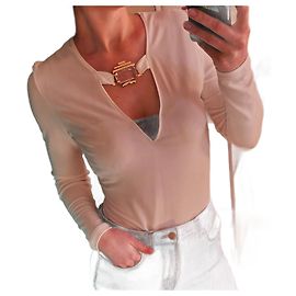 Top Roberto Cavalli Branco e Dourado Branco Dourado