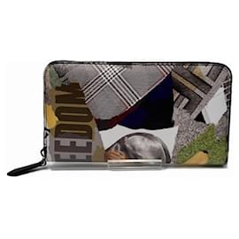 Fendi-Fendi Zucca Round Zipper Long Wallet-Multiple colors