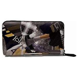 Fendi-Fendi Zucca Round Zipper Long Wallet-Multiple colors