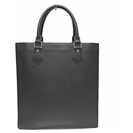 Louis Vuitton-Louis Vuitton Epi Sac Plat PM M52742 Tote Handbag-Black