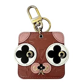 Louis Vuitton-Louis Vuitton Vernis Portoc Animal Face Keychain-Brown