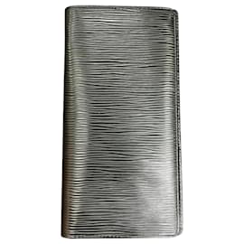 Louis Vuitton-Louis Vuitton Epi Portefeuille Brazza Long Wallet-Black