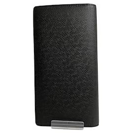 Louis Vuitton-Louis Vuitton Taiga Portefeuille Plaza Long Wallet-Black