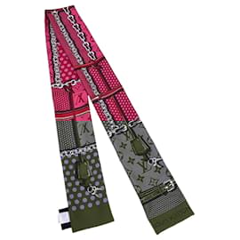 Louis Vuitton-Louis Vuitton Bandeau Pop Confidential Scarf-Pink,Red