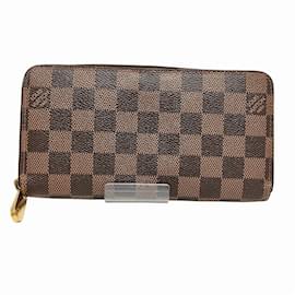 Louis Vuitton-Louis Vuitton Damier Ebene Zippy Wallet-Brown