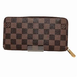 Louis Vuitton-Louis Vuitton Damier Ebene Zippy Wallet-Brown