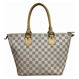 Louis Vuitton-Louis Vuitton Damier Azur Saleya PM Tote Bag-White