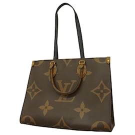 Louis Vuitton-Louis Vuitton Monogram Reverse Giant On the Go MM Tote Bag-Brown