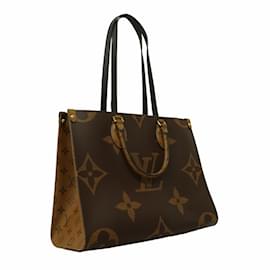 Louis Vuitton-Louis Vuitton Monogram Reverse Giant On the Go MM Tote Bag-Brown