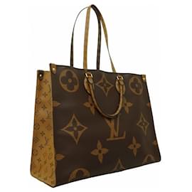 Louis Vuitton-Louis Vuitton Monogram Giant Reverse Tote Bag-Brown