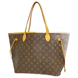 Louis Vuitton-Louis Vuitton Monogram Neverfull MM Tote Bag-Brown