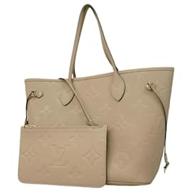 Louis Vuitton-Louis Vuitton Monogram Empreinte Neverfull MM Tote Bag-Grey