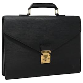 Louis Vuitton-LOUIS VUITTON Epi Serviette Ambassador Business Bag Black M54412 LV Auth 110897-Black