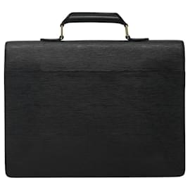 Louis Vuitton-LOUIS VUITTON Epi Serviette Ambassador Business Bag Black M54412 LV Auth 110897-Black