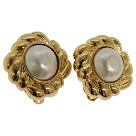 Chanel-CHANEL Earring metal Gold Tone CC Auth 104459-Other