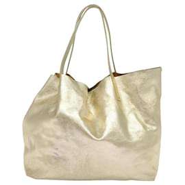 Autre Marque-TIFFANY&Co. Reversible Tote Bag Leather Suede Gold Tone Auth 105966-Other