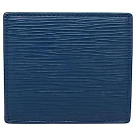 Louis Vuitton-LOUIS VUITTON Epi Porte Monnaie Boite Coin Purse Blue M63695 LV Auth 103407-Blue