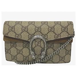Gucci-Gucci Dionysus 476432 GG Supreme Shoulder Bag-Brown