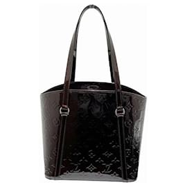 Louis Vuitton-Louis Vuitton Vernis Avalon MM Tote Bag-Dark red