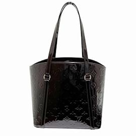Louis Vuitton-Louis Vuitton Vernis Avalon MM Tote Bag-Dark red