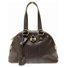 Yves Saint Laurent-Yves Saint Laurent Muse Handbag-Chocolate