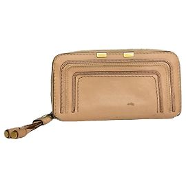 Chloé Marcie Beige Leather Wallet Beige