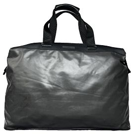 Issey Miyake Black Leather Travel Bag Black