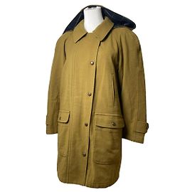 Burberry Khaki Wool Coat Khaki