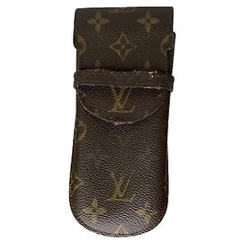 Bolsa de couro marrom Louis Vuitton Marrom