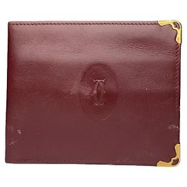 Bolsa de couro patente bordô da Cartier Bordeaux