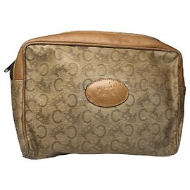 Céline Pochette en cuir marron vintage Celine Triomphe Marron