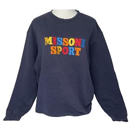 Missoni Marine Baumwollstrickwaren & Sweatshirt Marineblau