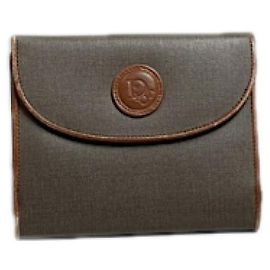 Cartera de cuero gris Dior 30 Montaigne Gris