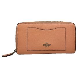 Coach Orange Leather Wallet Orange