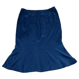 Saia de seda azul Saint Laurent Azul