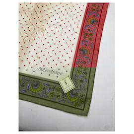 Yves Saint Laurent-YVES SAINT LAURENT Scarves T.  Silk-Red